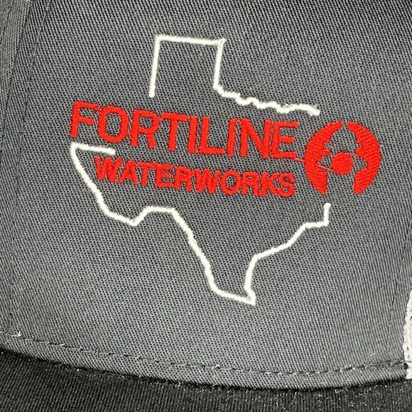 Fortline Waterworks Trucker Hat Black Gray Cap Pacific Snapback - Picture 6 of 10